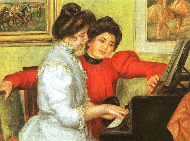 Pierre Renoir Yvonne and Christine Lerolle Playing the Piano China oil painting art